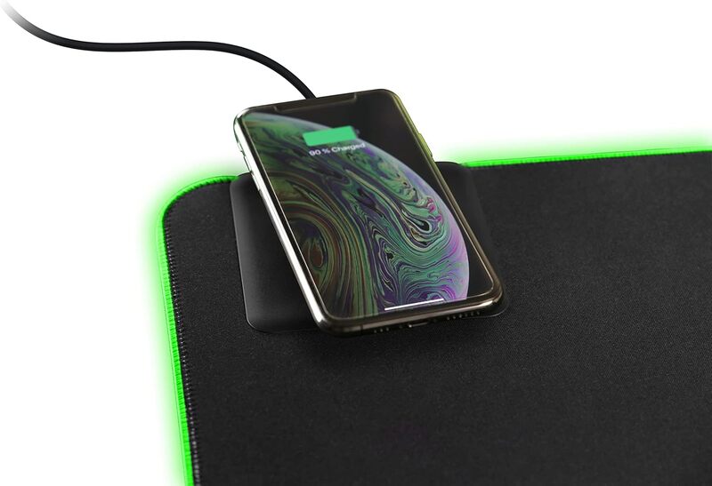 DELTACO GAMING DMP330 RGB Mousepad XXL سطح الألعاب المثالي مع الشحن اللاسلكي